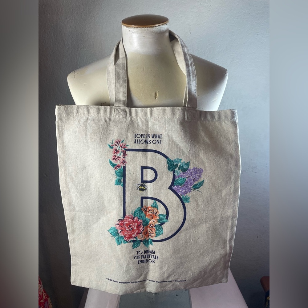 Floral Canvas Tote Bag